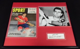 Maurice Richard Signed Framed 16x20 1959 Sport Magazine &amp; 600th Goal Pho... - £116.80 GBP