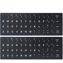 2Pcs Universal English Keyboard Stickers, Matte Replacement English Keyboard Sti - £15.67 GBP