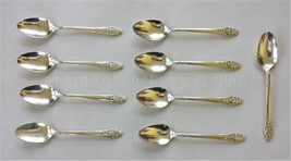 Oneida Community Plate Silverplate Flatware Evening Star 9pc Tea Dessert Spoons - £38.38 GBP