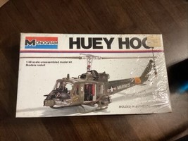 Vintage 1977 Monogram Huey Hog Helicopter Plastic Model Kit Scale 1/48 S... - £21.41 GBP