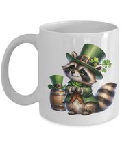 Raccoon Leprechaun Mug For St. Patrick&#39;s Day, Trash Panda Coffee Cup, Raccoon Gi - £16.04 GBP+