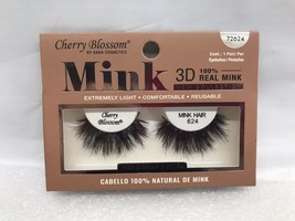 Cherry Blossom 3D 100% Real Mink Lashes #72625 Cruelty Free Light Reusable - £2.94 GBP