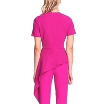 NWT Womens Size Small Vince Camuto Fuchsia Asymmetrical Crepe Ponte Blouse Top - £21.92 GBP