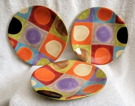 THREE Pier 1 URBAN DOT 8.5&quot; Salad Plates - $45.00