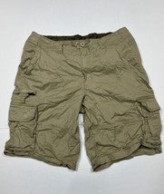 George Khaki Snap Button Cargo Shorts Men Size 34 (Measure 33x11) - £10.34 GBP