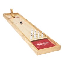 GoSports Mini Wooden Tabletop Bowling Game Set For Kids &amp; Adults - Includes 1 Bo - £73.16 GBP