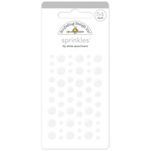 Doodlebug Sprinkles Adhesive Glossy Enamel Embellishments-Lily White Dot... - $13.30