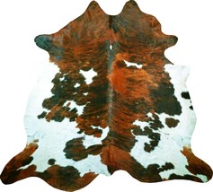 6 Ft Tri-Colored Brindled Cowhide Rug - €236,28 EUR