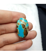 Cabochon matriciel turquoise naturelle véritable forme ovale 44 cts - $1,094.79 MXN