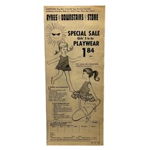 Ayres Downstairs Store Vintage Print Ad 60s Little Girls Summer Dresses - $15.87