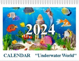 NEW WALL CALENDAR 2024 gift for boys with unique pictures dinosaurs. Vista - £31.78 GBP