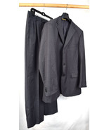 Pronto Moda Grey Super 140s Merino Wool Suit Jacket 2 Button Blazer Pant... - $67.10 CAD