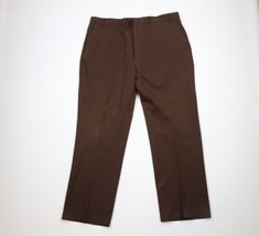 Vtg 70s Streetwear Mens 42x32 Faded Knit Wide Leg Bell Bottoms Pants Brown USA - £62.11 GBP