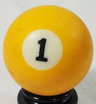 Billiards Pool Ball #1 Yellow Solid 2¼&quot; Replacement Piece Crafts Vintage - $10.54