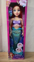 Disney Princess Playdate My Size 32&quot; Ariel Doll The Little Mermaid Accessories - £58.41 GBP