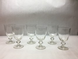 Set of 7 HAND Crafted CLEAR Cordial GLASSES Leveled BALL Stem DESIGN Dif... - $60.58