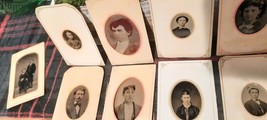 Rare Antique Civil War Era Famility Tin Type Photo Lot (Some have names on back) - £80.18 GBP