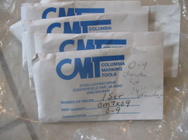 NEW LOT CMT Columbia Marking Tool Steel Stamp Set Character 3/32&quot; 0-9  #... - $30.39