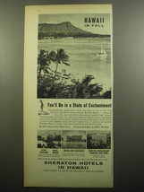 1960 Sheraton Hotels in Hawaii Ad - in Fall You&#39;ll be in a state of enchantment - £11.78 GBP