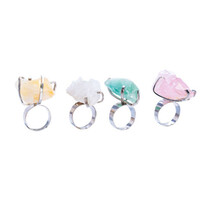 Gemstone Filigree Ring - Rough Gem - $245.85 MXN