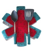 Pioneer Woman 5 Piece Set ~ Nylon Spoon ~ Slotted Turner ~ 3-Felt Protec... - $25.46 CAD