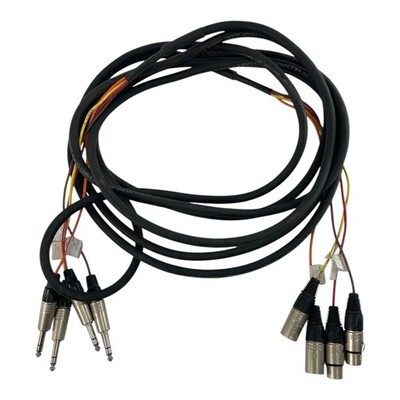 GEPCO 4 Channel Male 1/4&quot; Phone to 3-Pin Neutrik XLR Female Male Snake C... - $29.69