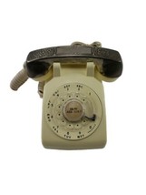 Vintage Western Electric Tan Beige Rotary Dial Desk Phone Bell System Un... - $34.60