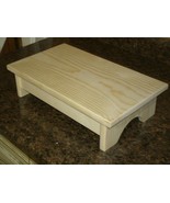 unfinished wood step stool, 4&quot; wooden step stool, unfinished pine, woode... - $23.60
