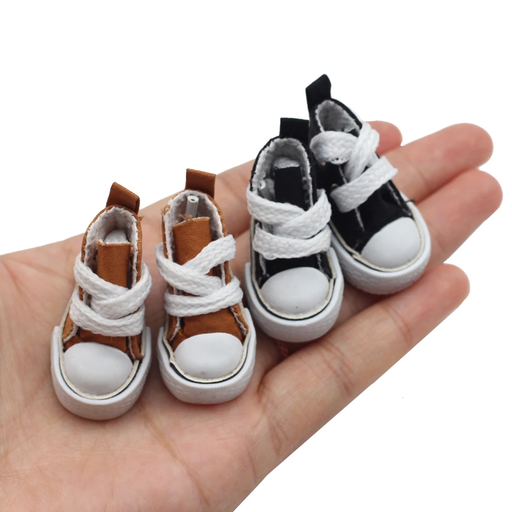 3.5cm Doll Shoes for Blythe Doll Toy,1/8 BJD Mini Canvas Dolls Shoes for Blyth - £9.20 GBP