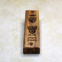 Handmade Mezuzah Case Made of Olive Wood , Jewish Home Gifts, Religious Gift for - £36.12 GBP