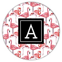 Flamingos : Gift Coaster Pattern Bird Pink Tropical Wall Decor Kitchen Female Cl - £3.98 GBP