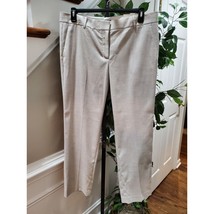 Ann Taylor Women Beige Polyester Mid Rise Straight Fit Zippered Pant Size 14 - $88.11