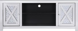 TV Stand Media Console Modern Contemporary 59-In Crystal Mirror - £1,257.73 GBP