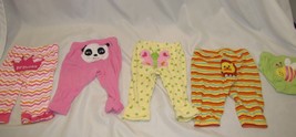 Carters Decorative Design Butt Pants Lot Panda Bear Lion Princess Crown Bee 3-6 - £20.32 GBP