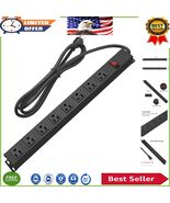 Durable 8-Outlet Metal Power Strip with 6FT Cord &amp; Surge Protection Feat... - $701.41 MXN