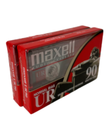 Maxell Audio Cassettes UR 90 Minute Blank Tapes Lot Of 2 Normal Bias New... - $143.69 MXN