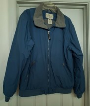 LL BEAN Jacket Coat Nylon Fleece Lined Warm Up Thinsulate Blue 205107 Me... - $39.95