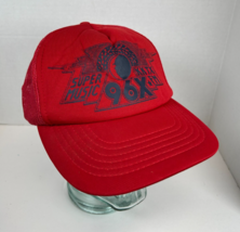 KKTX KILGORE TEXAS 96X FM Radio Mesh Back Snap Back Baseball Cap Hat, Red - $12.82