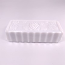 ✅ Vintage Westmoreland Covered Butter Dish LID ONLY Milk Glass Paneled Grape  - £15.52 GBP
