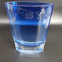 LSA International Vase Cobalt Blue Oval Glass Mouth Blown Made in Poland 8”T 5”W - £19.38 GBP