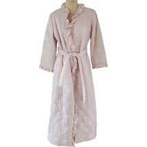 Vintage 70s Barbizon Quilted Baby Light Pink Satin Robe Cottagecore Luxu... - $110.00