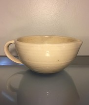 Artisan Pottery: Spouted Small Mixing Bowl with handle - White (RB20) - £15.80 GBP