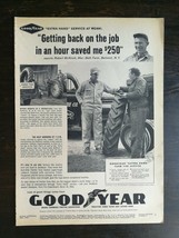 Vintage 1961 Goodyear Tractor Farm Tire Service Full Page Original Ad - £5.30 GBP