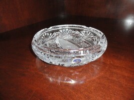 Crystal Glass Large Ashtray 8.75" Diameter NIB image 3
