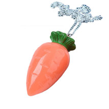 3D CARROT PENDANT NECKLACE Bunny Rabbit Food Spring Garden Vegan Novelty... - $90.03 MXN