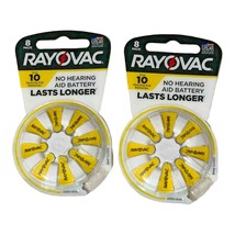 2 Packages Rayovac 8 Pack of #10 Hearing Aid Batteries EXP May 2024 - £3.13 GBP