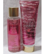 Victoria&#39;s Secret Fragrance Mist &amp; Lotion Set Lot of 2 GUAVA FIESTA SHIMMER - $41.99