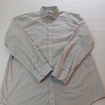 Ryan Seacrest Slim Fit Men Shirt Adult Medium Gray Button Up Long Sleeve 15 1/2 image 5