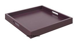 NauticalMart Wooden Tray, Wooden Ottoman Tray, Ottoman Palm Beach Serving Tray,  - £69.55 GBP