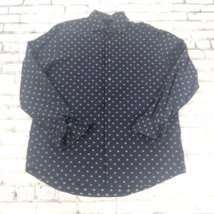 Express Design Studio Shirt Mens XL Blue Butterflies French Cuff Button Up - £14.18 GBP